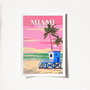 Wallity Miami - 2016 Póster A3 (29,7 x 42 cm) Acabado Satín Mate Sin Enmarcar